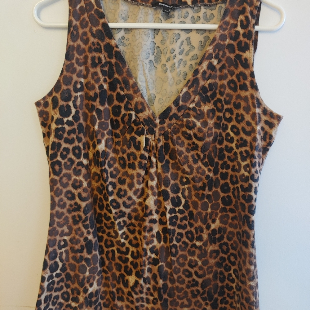 Express tiger print tank top
